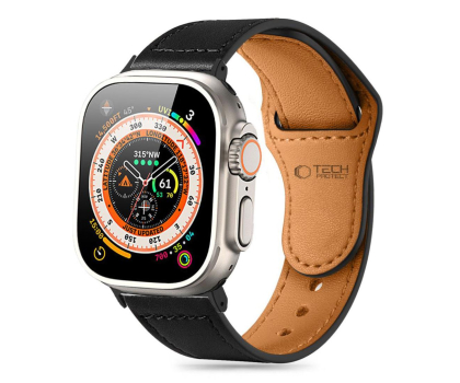 Pasek i akcesoria do zegarków TECH-PROTECT Naturalfit do Apple Watch 44/45/46/49 mm Black 5906302312627